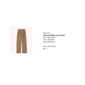 Abercrombie & Fitch Tailored Wide Leg Pants